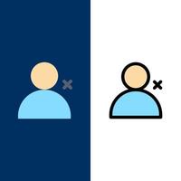 découvrir les gens twitter définit des icônes plat et ligne remplie icône ensemble vecteur fond bleu