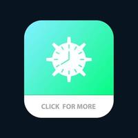 horloge date limite temps horloge calendrier montre travail application mobile bouton android et ios version glyphe vecteur