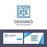 carte de visite créative et modèle de logo business copyright court droit numérique illustration vectorielle vecteur