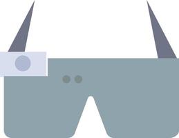 appareil lunettes google verre smart plat couleur icône vecteur icône modèle de bannière