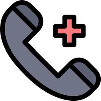 appel anneau hôpital téléphone supprimer plat couleur icône vecteur icône modèle de bannière