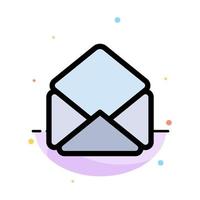 courrier électronique ouvert modèle d'icône de couleur plat abstrait vecteur