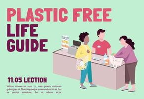 modèle de vecteur plat bannière guide sans plastique