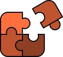 puzzle entreprise jigsaw match pièce succès plat couleur icône vecteur icône modèle de bannière
