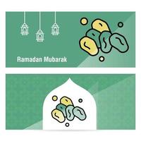 bannière de concept ramadan kareem avec des motifs islamiques vecteur