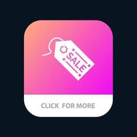 ecommerce shopping tag vente conception d'icône d'application mobile vecteur