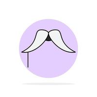 moustache hipster movember mâle hommes plat couleur icône vecteur