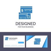 carte de visite créative et modèle de logo carte de paiement direct crédit débit illustration vectorielle directe vecteur