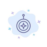 insigne étoile médaille bouclier honneur icône bleue sur fond de nuage abstrait vecteur