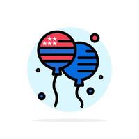 ballon ballons voler américain abstrait cercle fond plat couleur icône vecteur