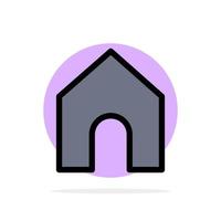 interface instagram à la maison icône de couleur plate de fond de cercle abstrait vecteur