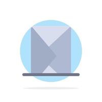 e-mail enveloppe mail message envoyé abstrait cercle fond plat couleur icône vecteur