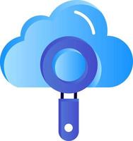 cloud computing recherche trouver plat couleur icône vecteur icône modèle de bannière