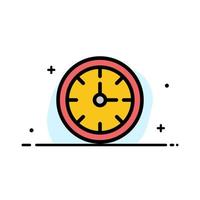 réveil chronomètre temps entreprise ligne plate remplie icône vecteur modèle de bannière