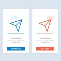 pointeur de flèche vers le haut suivant bleu et rouge télécharger et acheter maintenant le modèle de carte de widget web vecteur