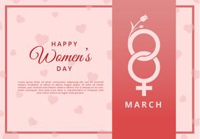 Carte de voeux Happy Womens Day vecteur