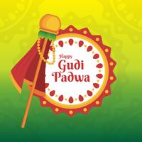 Gudi Padwa célébration de l'Inde Illustration vecteur