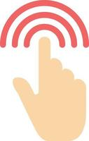 gestes des doigts interface de la main appuyez sur l'icône de couleur plate icône de vecteur modèle de bannière