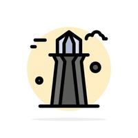 canada co tower bâtiment de la tour du canada abstrait cercle fond plat couleur icône vecteur
