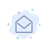 Message de messagerie d'entreprise icône bleue ouverte sur fond de nuage abstrait vecteur