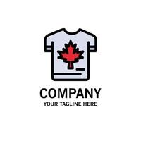 chemise automne canada feuille érable entreprise logo modèle plat couleur vecteur