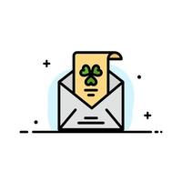 e-mails enveloppe salutation invitation entreprise ligne plate remplie icône vecteur modèle de bannière