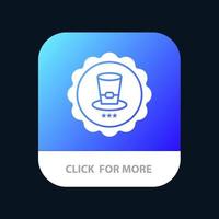 signe de boisson en verre bouton d'application mobile usa version de glyphe android et ios vecteur