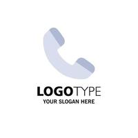 appel téléphonique modèle de logo d'entreprise de téléphone couleur plate vecteur