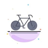 mouvement de bicyclette marche sport abstrait modèle d'icône de couleur plate vecteur