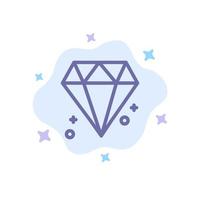 diamant canada bijou bleu icône sur fond de nuage abstrait vecteur