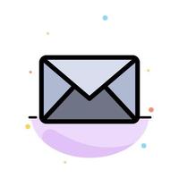 e-mail message sms abstrait modèle d'icône de couleur plate vecteur