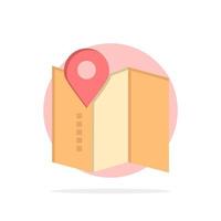 carte de localisation service broche abstrait cercle fond plat couleur icône vecteur