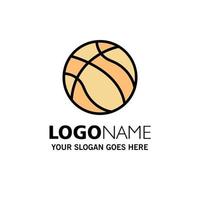 balle basket nba sport business logo modèle plat couleur vecteur