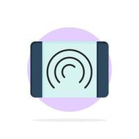interaction utilisateur interface tactile abstrait cercle fond plat couleur icône vecteur