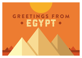 Vecteur de carte postale d'Egypte