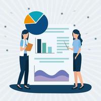 conception de vecteur de statistiques d & # 39; analyse commerciale