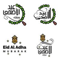 4 meilleures phrases eid mubarak disant texte de citation ou lettrage polices décoratives script vectoriel et typographie manuscrite cursive pour les conceptions brochures bannière flyers et t-shirts