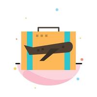 voyage bagages business case bagages portefeuille valise résumé plat couleur icône modèle vecteur