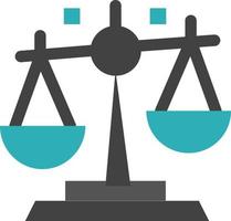 équilibre loi justice finance plat couleur icône vecteur icône modèle de bannière