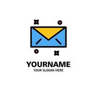 message mail e-mail entreprise logo modèle plat couleur vecteur