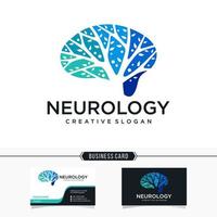 icône du logo neuro-cerveau pour les entreprises de soins de santé, centre médical, modèle vectoriel de médecin
