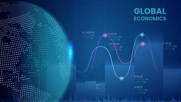 marché boursier ou graphique de trading forex dans le concept graphique vecteur