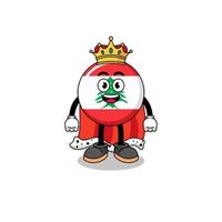 illustration de la mascotte du roi du drapeau du liban vecteur