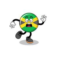 illustration de la mascotte du drapeau de la jamaïque vecteur