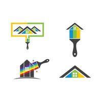 illustration vectorielle d'icône de logo de peinture de maison vecteur
