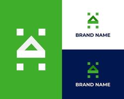 concept de conception de logo de maisons personnalisées avec des styles simples, minimalistes et modernes vecteur