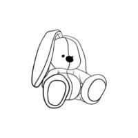 lapin jouet dessin au trait illustration design créatif vecteur