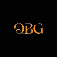 logo qbg, lettre qbg, conception du logo de la lettre qbg, logo des initiales qbg, qbg lié au cercle et au logo monogramme majuscule, typographie qbg pour la technologie, entreprise qbg et marque immobilière, vecteur