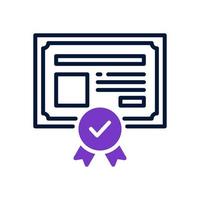 icône de certificat pour la conception, le logo, l'application, l'interface utilisateur de votre site Web. vecteur