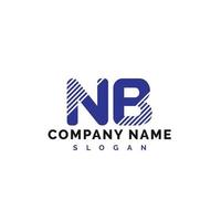 création de logo de lettre nb. nb lettre logo illustration vectorielle - vecteur
